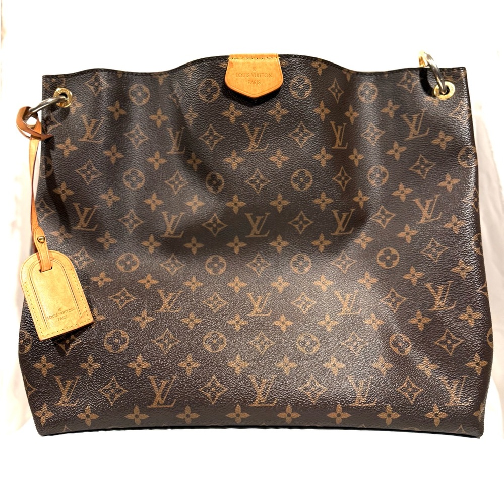 Louis Vuitton Graceful Shoulder Bag MM Brown Canvas